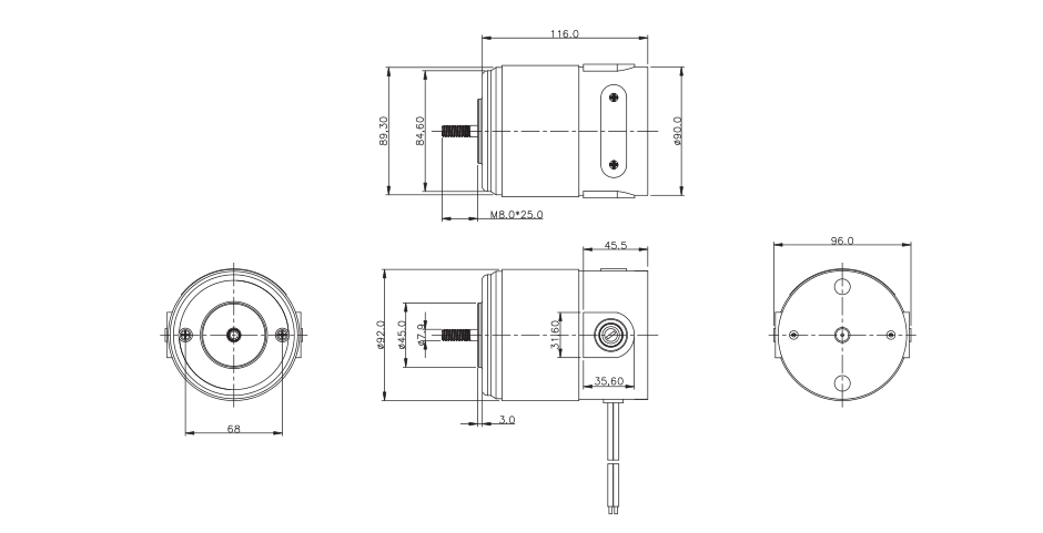 OT-90T14-A01有刷电机_电动手锯电机_园艺工具电机-万至达电机