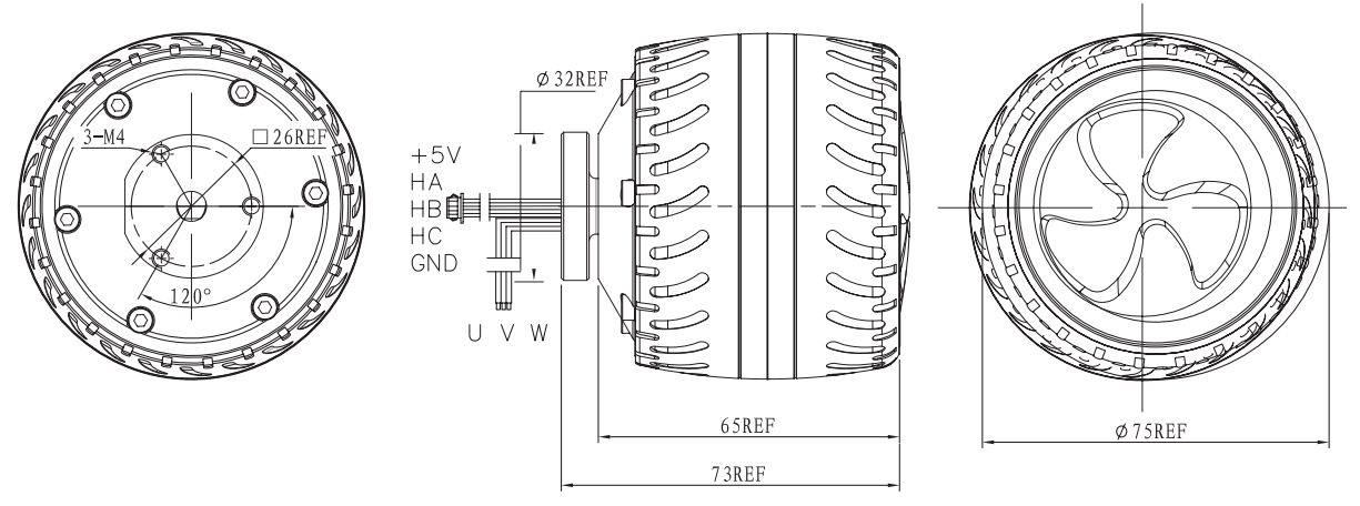 OT-EM6064滑板车电机|平板车电机|独轮车电机|电动车电机|无刷电机-万至达电机