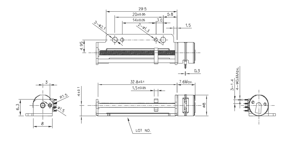 OT-SM08L-022步进电机_数码摄像机电机_监控设备马达_丝杆马达-万至达电机