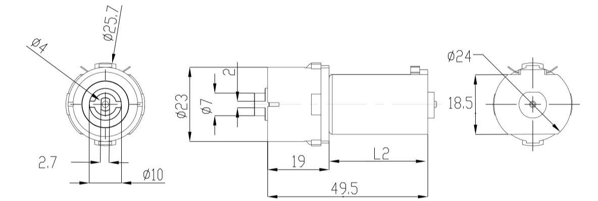 OT-23GP自动卷发棒减速电机|卷发棒电机|微型减速电机|减速马达-万至达电机