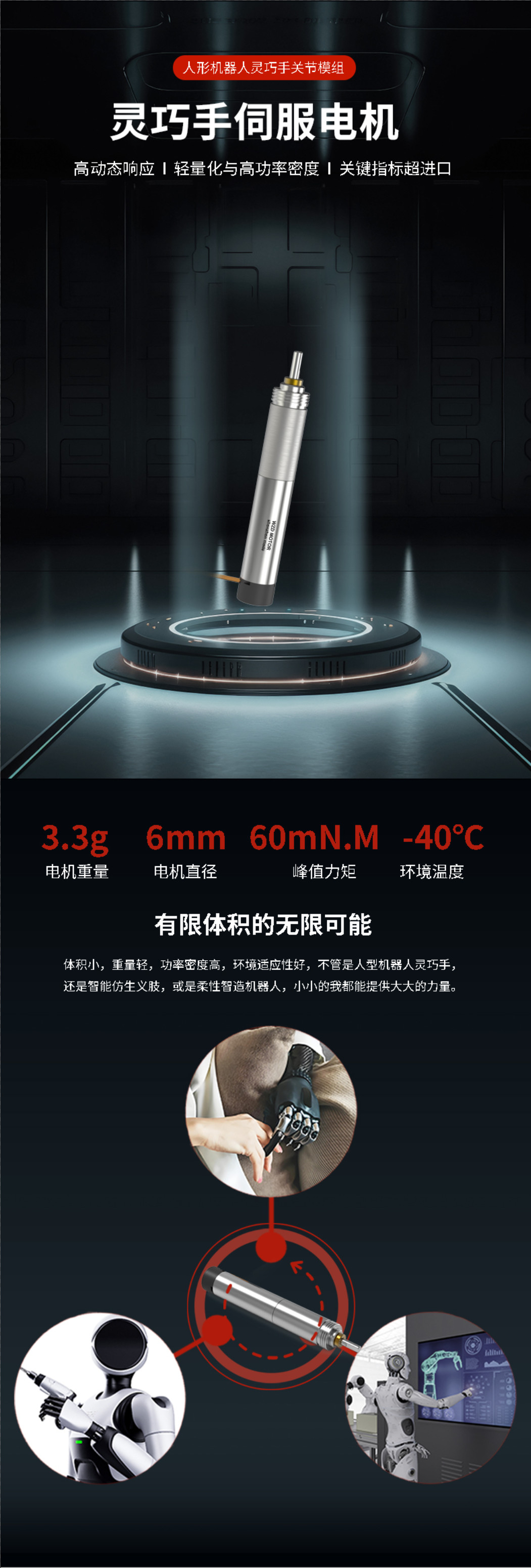 WZD-ECS0621A灵巧手电机_人形机器人电机-万至达电机