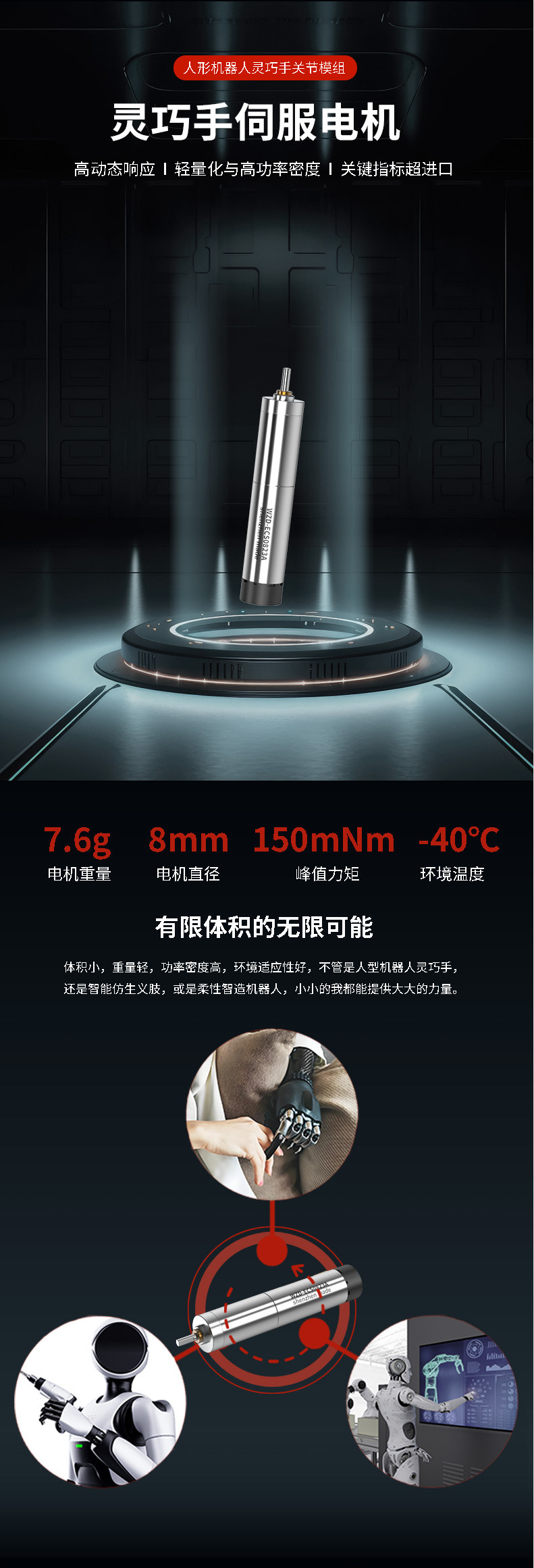 WZD-ECS0823A灵巧手电机