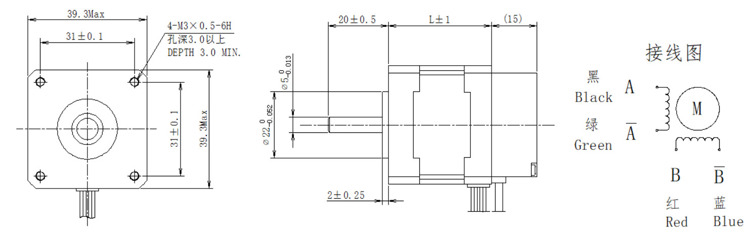 39系列1.8°两相闭环步进电机结构