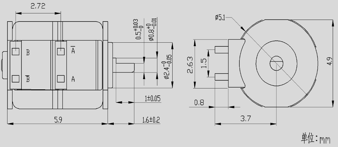 OT-SM05步进电机_5mm微型步进电机_镜头马达-万至达电机
