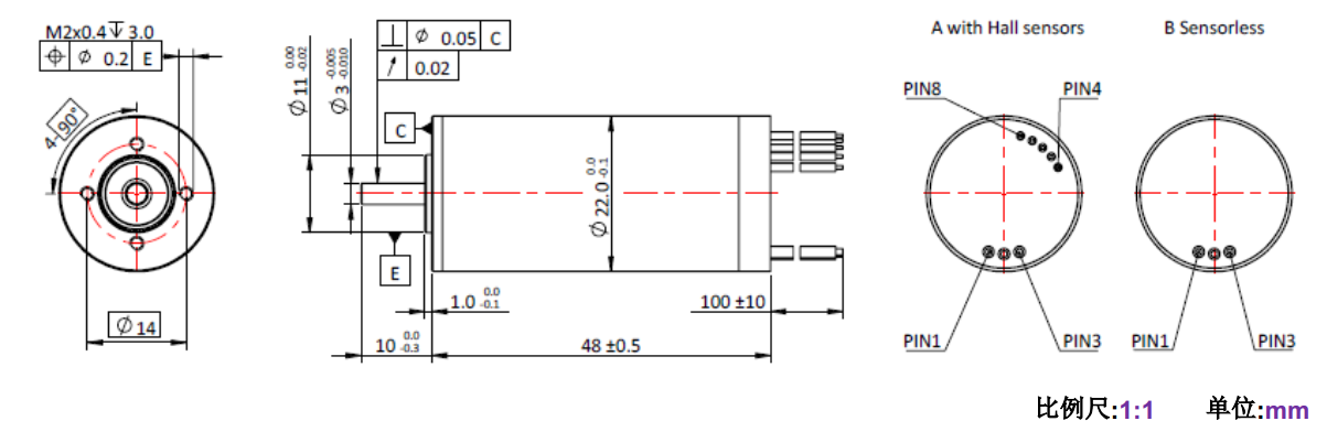 ECS 高速 2248空心杯无刷电机-万至达电机
