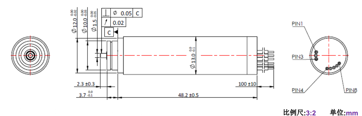 ECS 1348 内置编码器空心杯电机-万至达电机